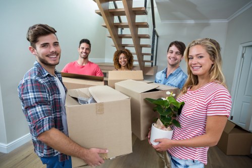 Man and van moving boxes in Upminster