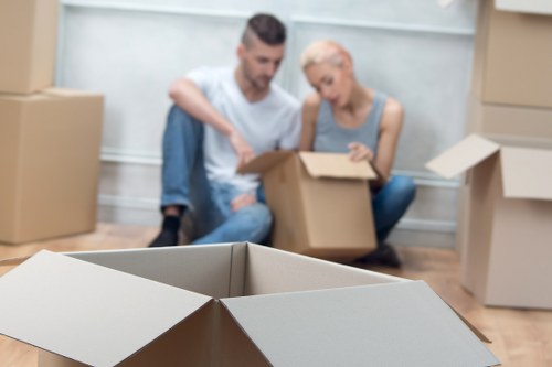 Fragile items wrapped securely for local removals in Upminster
