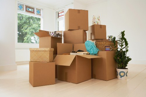 Packed home items ready for household storage in Upminster