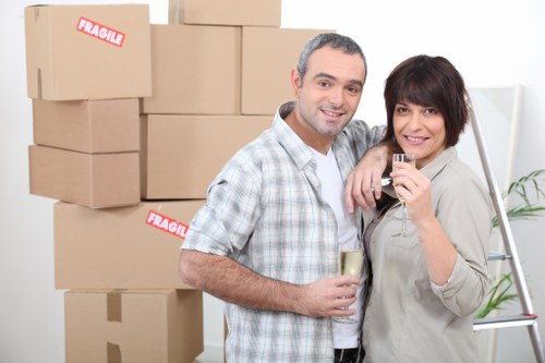 Professional man and van helping with a house move